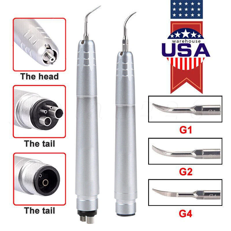 Escalador de aire ultrasónico dental estilo NSK pieza de mano súper sónico 2/4 orificios y 3 puntas Foto 2 de 4
