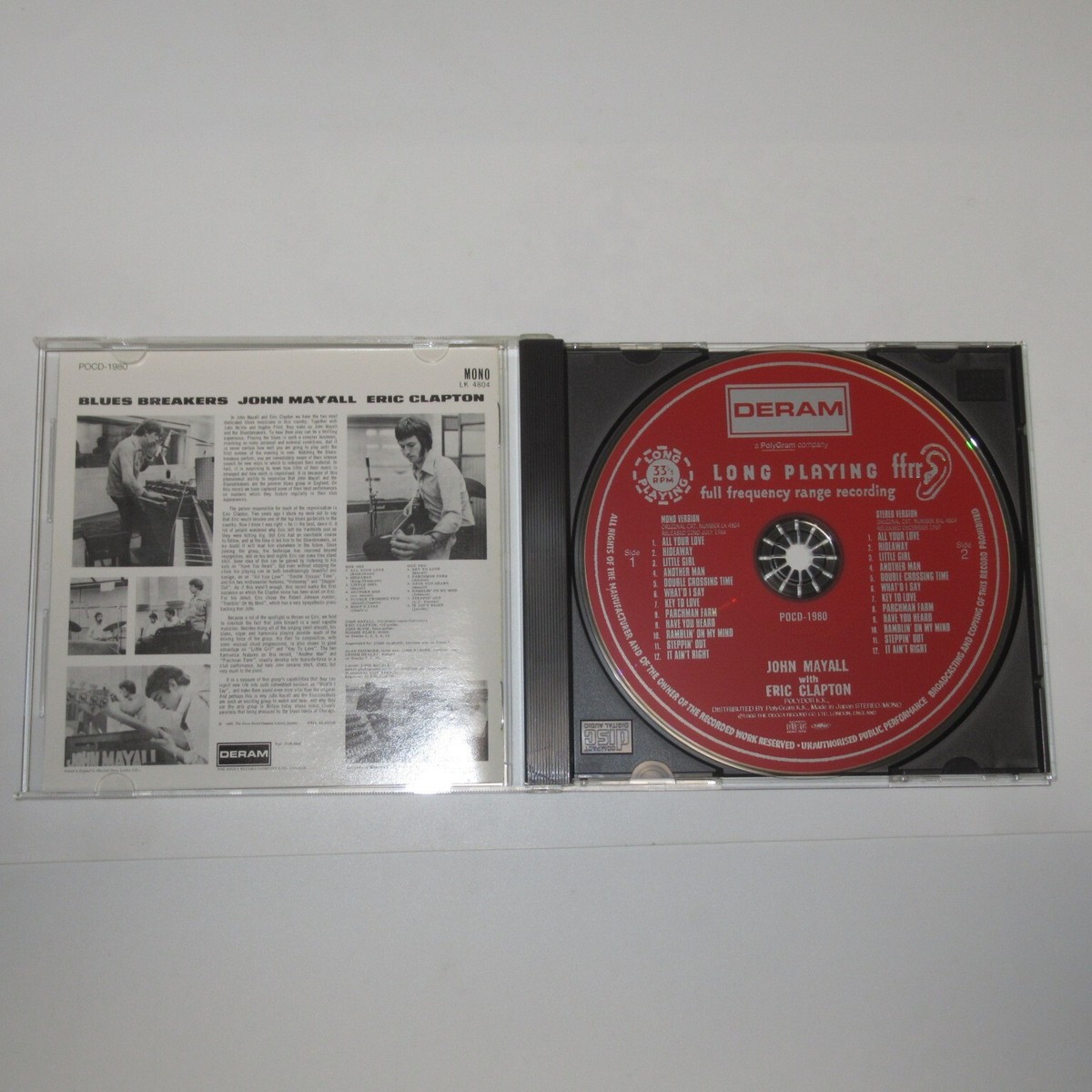 JOHN MAYALL WITH ERIC CLAPTON BLUES BREAKERS JAPAN CD POCD