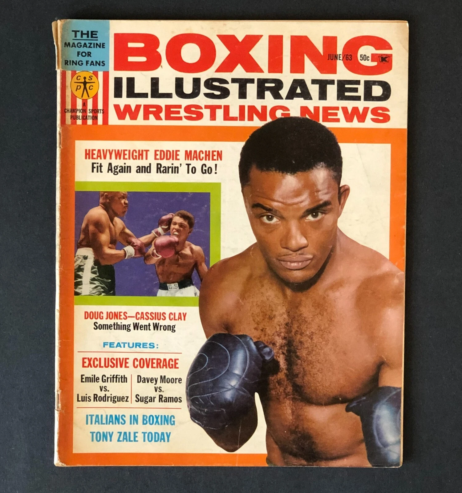 1963年 ボクシング イラスト マガジン エディ マチェン カーニバル オブ チャンピオンズ ヴィンテージ - 画像1/9