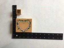 Hero Arts Flower Bordered Heart H-903  Stampendous Fun Stamps Pansy A-102  NEW  