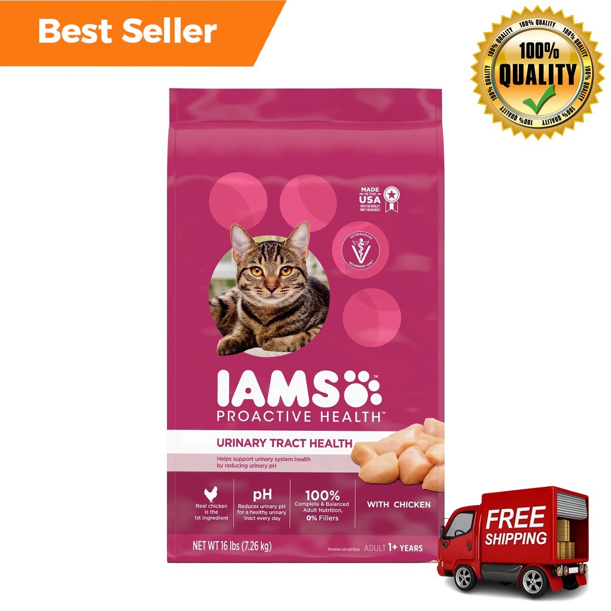 iams proactive health urinary tract health with chicken cat food