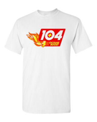 Hot Rod T Shirt Tee Nostalgia Gas Oil Drag Race 104 Octane Boost Speed Shop 
