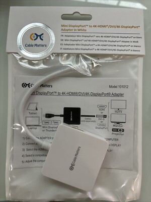 Cable Matters Mini DP To 4K HDMI/DVI/4K Display Port Adapter