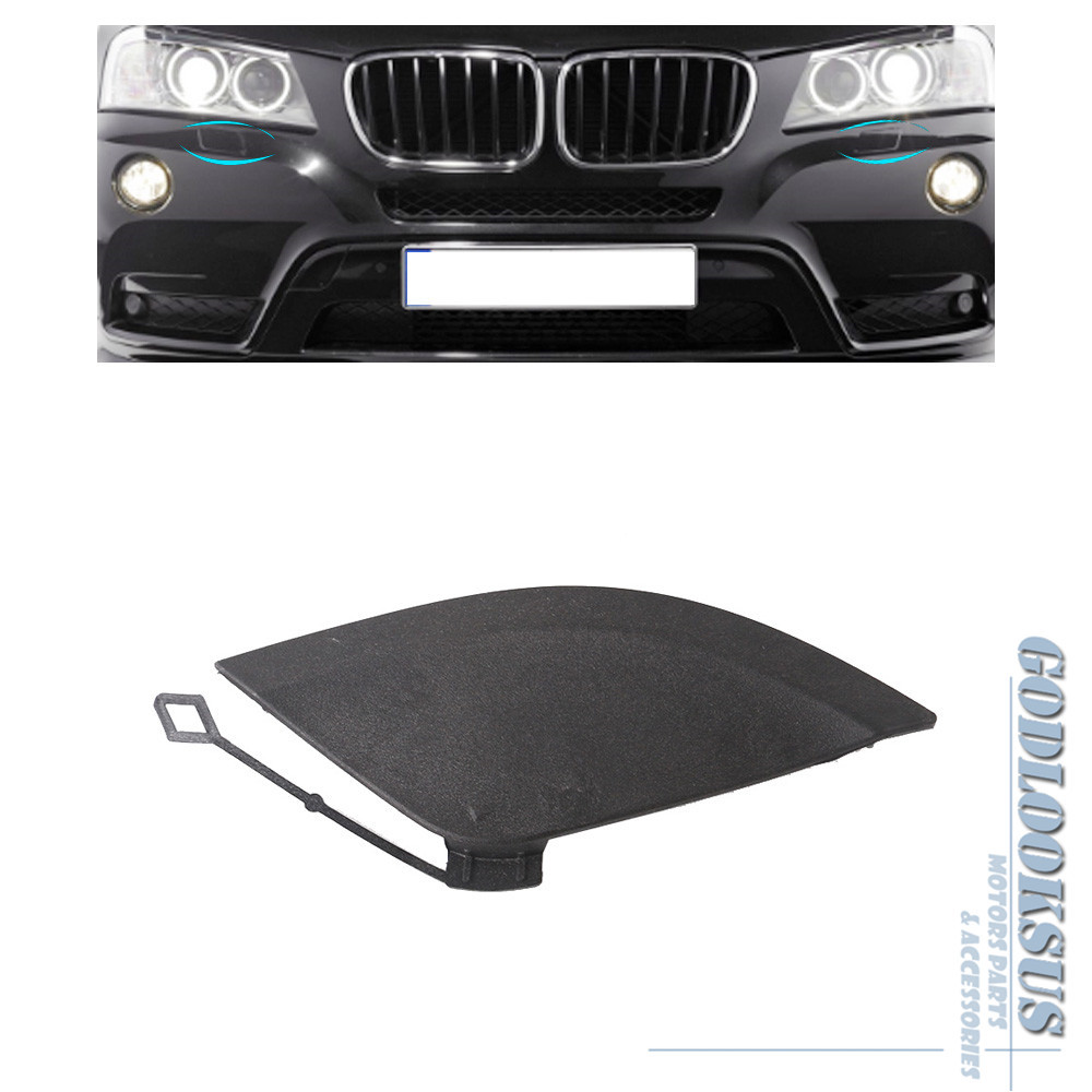 CZShiYue Matte Black Front Bumper Tow Hook Cover Cap For BMW X3 F25 2011-2014 Right Passenger Side - Part #51117210474