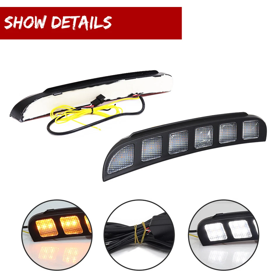 Clear Lens Sequential LED DRL Lights W/ Turn Signal Kit Fits Ford Explorer 16-19 - Image 4 of 4