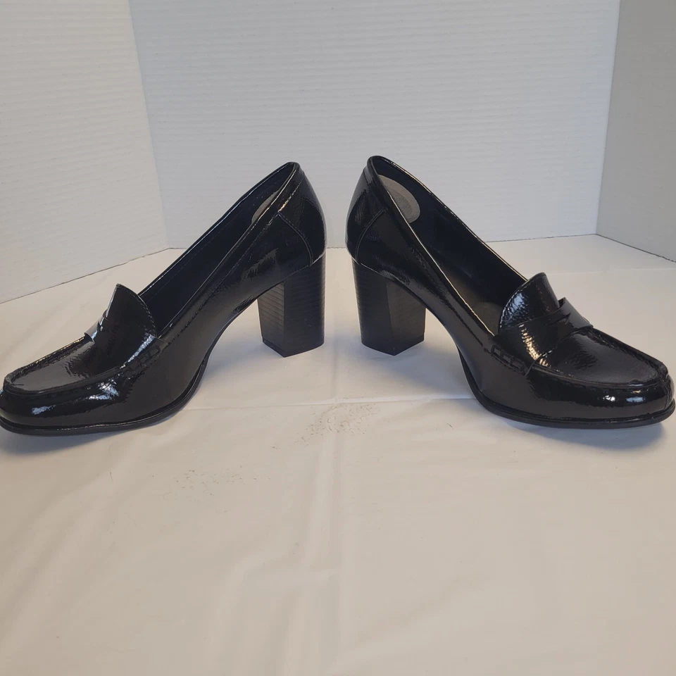 Jones New York Cypress Black Penny Loafer Block Heel Women's Size 8 - Image 2 of 4