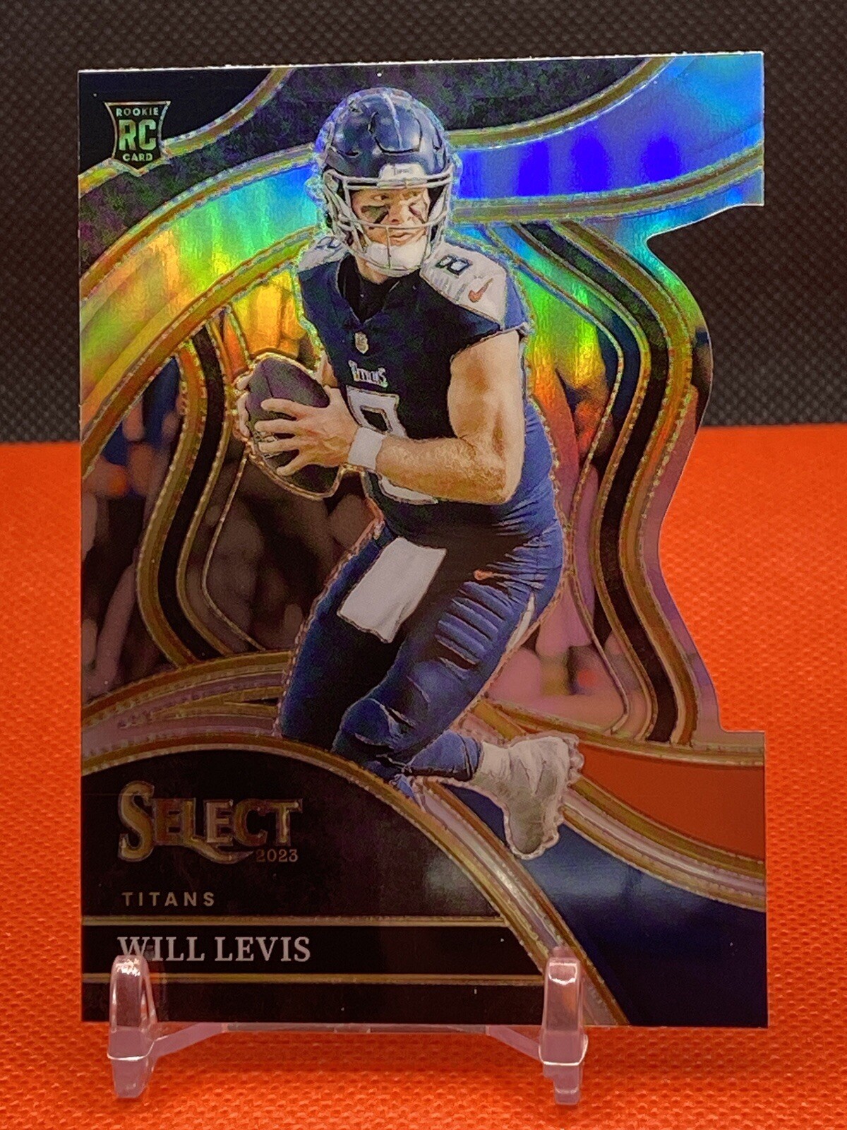 2023 Will Levis - Panini Select Club Level #206 Black Red Prizm Die-Cut RC