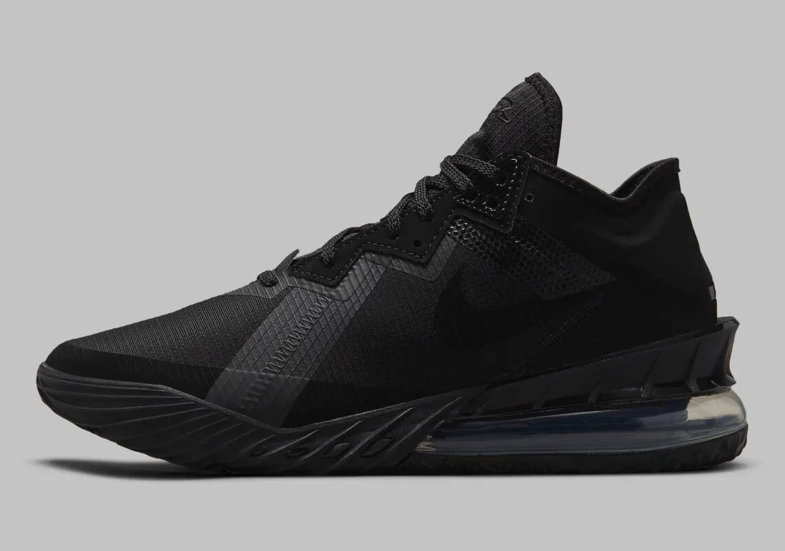 Nike LeBron James 18 Low Triple Black Zero Dark 23 CV7562-004 Мужские новые