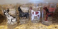 Set Of 4 Rare Kroger Peanut Butter Glasses