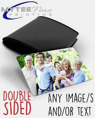 Personalised METAL Keepsake DOUBLE SIDED Photo Card for Wallet/Purse Gift Card