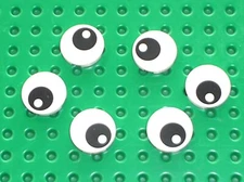 6 x Eye LEGO MIXELS Tile Black Eye with Pupil 14769pb004 Set 41375 41373 41456