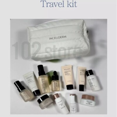 INCELLDERM Travel kit 11pcs Full Set Mini size kit+Pouch NEW K