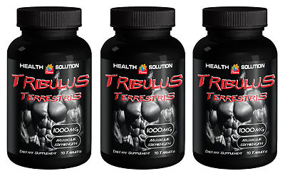Tribulus Terrestris Extract 1000mg 270 tabs. Premium Quality (3 Bottles)