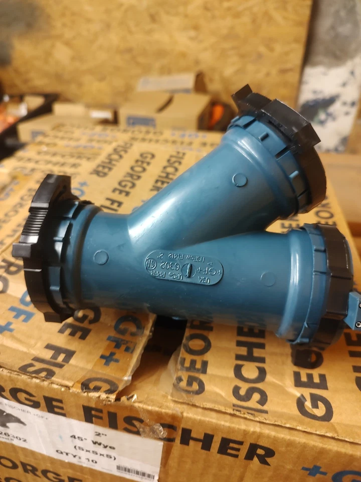 Caja de 10-George Fisher 52602 2" PPFR Fusible Camiseta Sanitaria Wye Nueva Foto 2 de 4