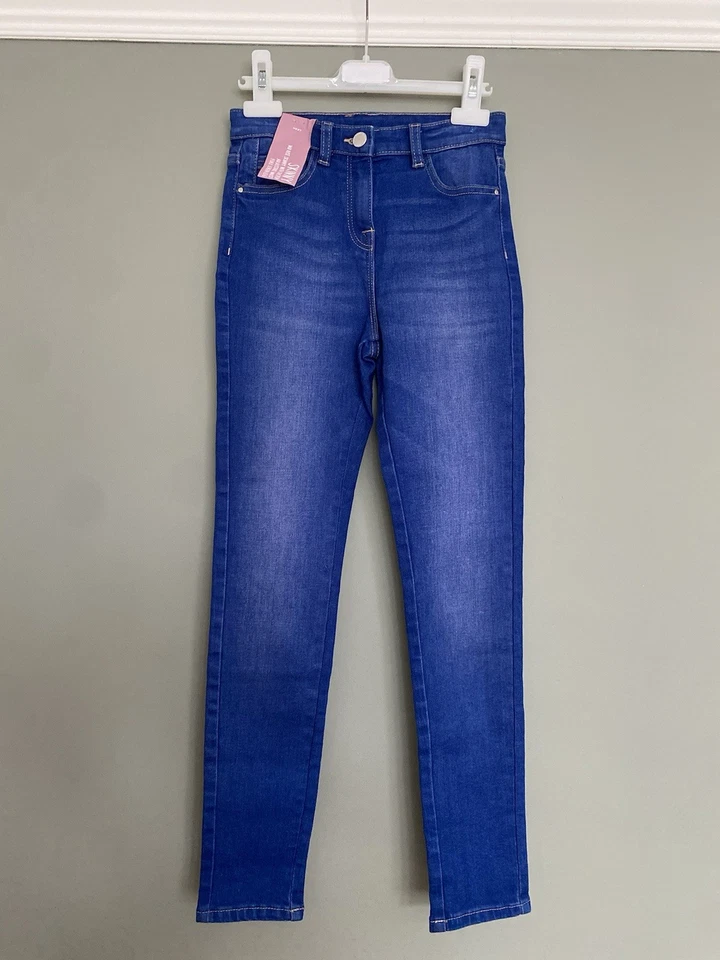 Next BNWT girls Skinny Stretch Adjustable Waist Jeans Age 11 - Image 1 of 4