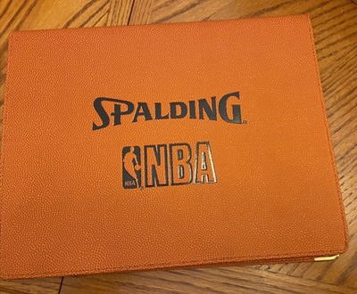 NBA Basketball Spalding Official Game Ball Leather Portfolio Folder