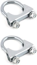 U-Bolt Muffler Tip Exhaust Clamp, 1-1/2 Inch OD Universal Stainless Steel Silenc