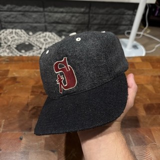 Vintage 90's 'S' Logo Stussy Capz Made In USA Wool Snapback Hat