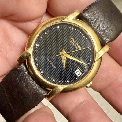 VTG! Raymond Weil Geneve 2819 Classic 18kGP Diamond Automatic Men s 33mm Watch