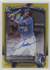 2025 Bowman Chrome Prospect Yellow Refractor 61/75 Hyungchan Um #CPA-HU Auto 1ql