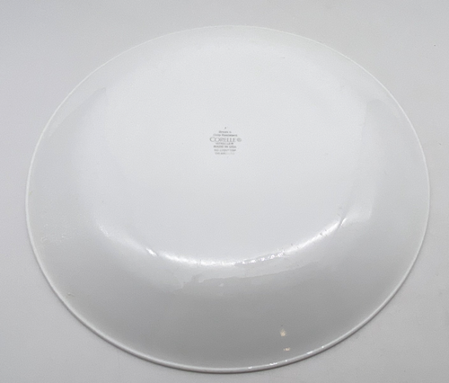 Corelle Vitrelle Bella Faenza 10.25 Inch Dinner Plate White Embossed Rim - Used - Picture 4 of 5