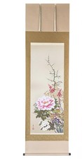 Rotolo giapponese da appendere quattro stagioni fiori Kakejiku arte da parete...