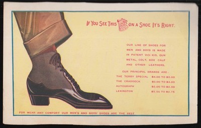 Craddock-Terry Shoes for Men & Boys flyer Lynchburg VA Libby Prison c 1910