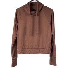 Kyodan Outdoor Sweatshirt Size Medium Mock Neck Long Sleeve Pullover Brown