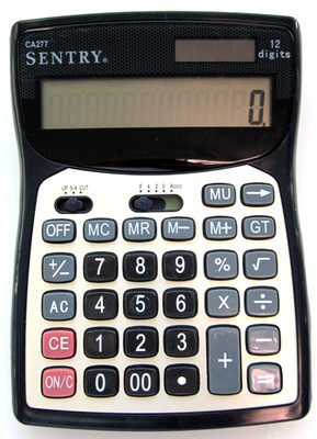 Sentry CA277 Black Desktop Calculator, Working