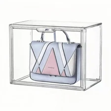 Large Clear Acrylic Display Box with Front Door – Spacious Organizer Case