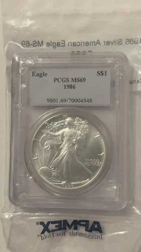 1986 American Silver Eagle PCGS MS-69