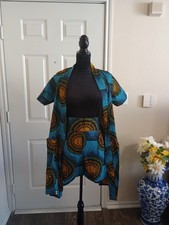 Ankara African Print Shorts  Jacket Suit Size USA small. Waist 28 Inch, Hip 36