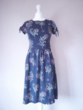 Brakeburn Emma Maxi Dress Navy Size 8 BNWT New Wrap Cotton Stretch Pockets