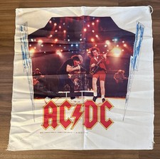 Vtg 1983 AC/DC Rock Music Concert Art Tapestry Flag Banner Wall Hanging