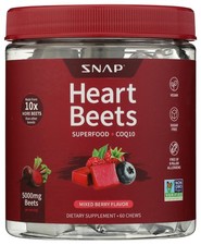 Snap Heart Beets Chews Dietary Supplement 60 Count