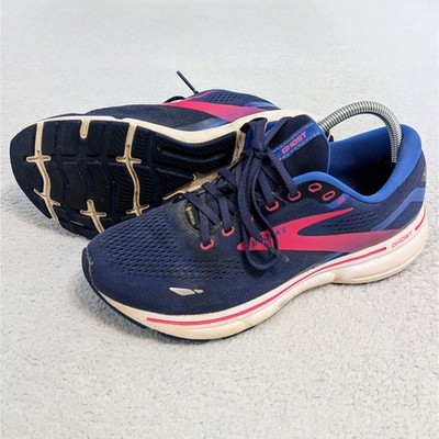 Brooks Ghost 15 GTX Goretex Womens 9.5 Shoes Runner Neutral Trainer Blue Pink