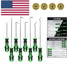 8-Piece Mini Hook and Pick Set, 4PCS 8.6'' & 4PCS 5.7'' Precision Automotive ...