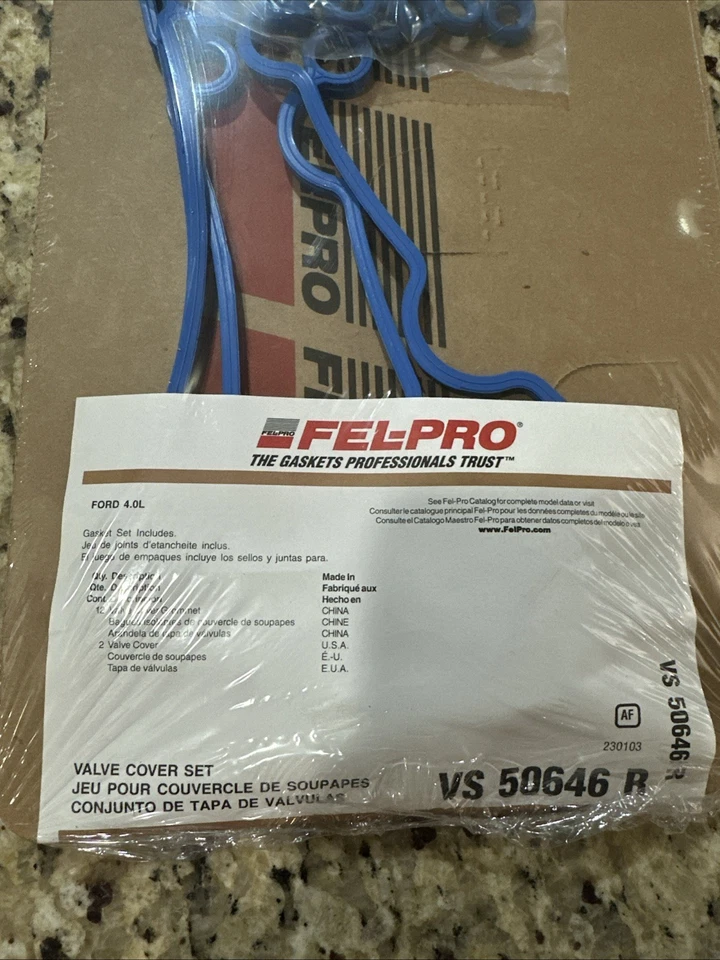 Conjunto de junta de tampa de válvula Fel-Pro VS 50646 R para 05-10 Ford Mustang - Imagem 2 de 2