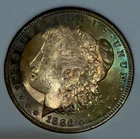 1886 P Morgan  Dollar UNCIRCULATED Monster Toning Overse And Reverse -90