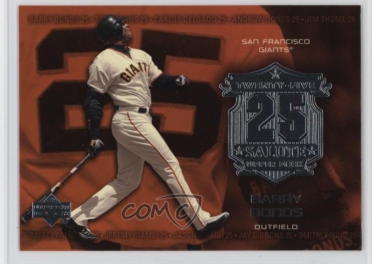 2004 Upper Deck Twenty-five Salute Barry Bonds #S-1 1p0e