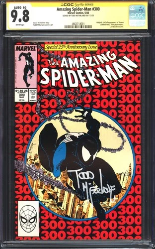 Amazing Spider-man #300 CGC 9.8 (AUTO 10) NM/MT SS Signed McFarlane! Marvel 1988