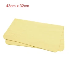 Absorbent Synthetic Drying Chamois Towel Car Auto Wash Cleaning Cloth Yellow