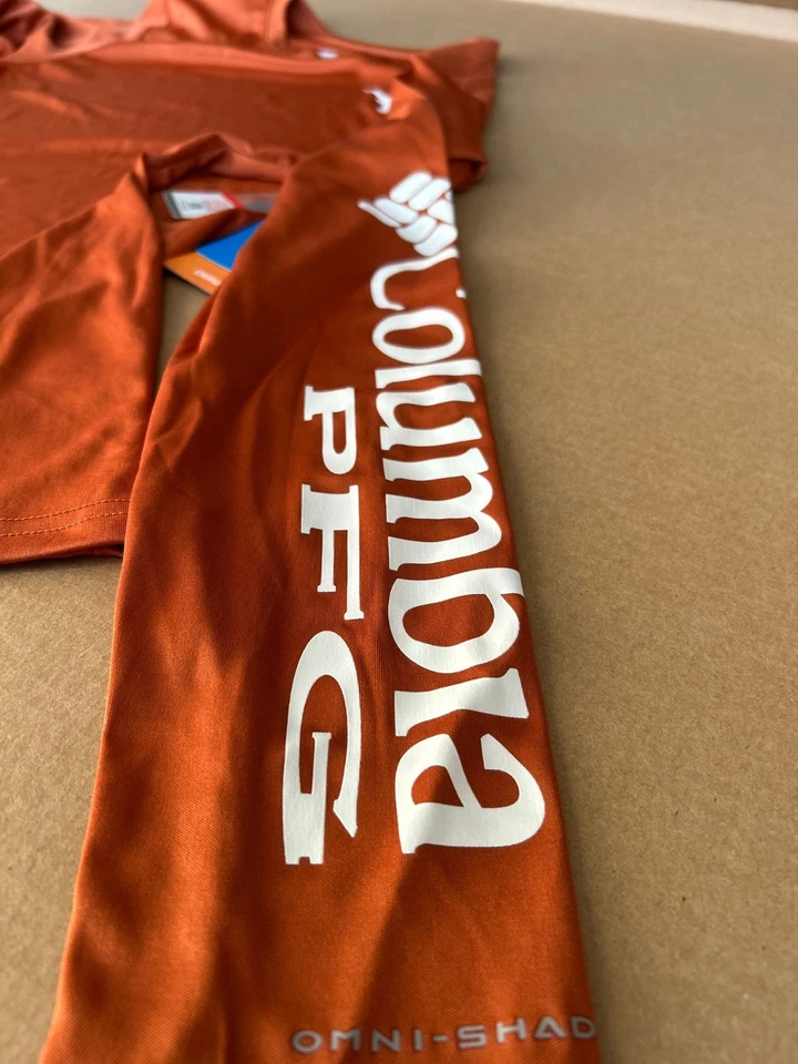 Camisa de manga larga para niño Texas Longhorns talla L 14/16 Columbia naranja quemado Foto 4 de 4