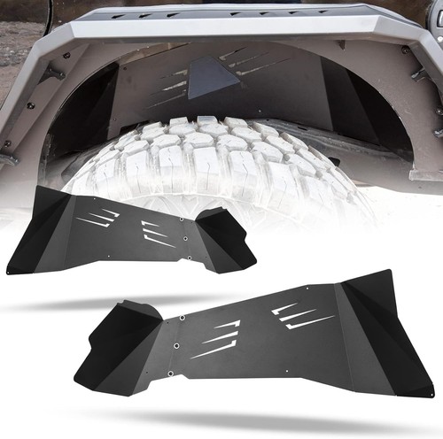 Black Rear Inner Fender Liners For 2007-2018 Jeep Wrangler JK Heavy Duty Steel