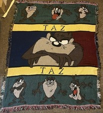 Vintage Taz Throw blanket Reversible