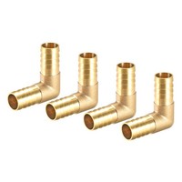 4 StüCk 14Mm Widerhaken Messing 90° Winkelrohrverbinder Koppler Schlauchadapter