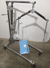 HOYER C-HLA 400LB MANUAL HYDRAULIC PATIENT FULL BODY LIFT HOIST + 4 POINT SLING