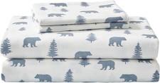 Flannel Sheets Twin Size, Anti-Pilling  Wrinkle Resistant Cotton, Touchably