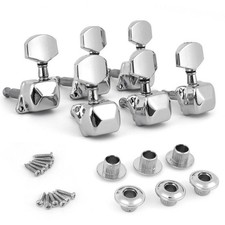 3R3L Acoustic Guitar String Tuning Pegs Semi Sealed Machine Heads Tuners Chrome