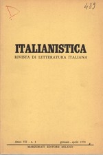 Italianistica, Anno VII - n.1, gennaio-aprile 1978 - AA.VV. (Marzorati editore)